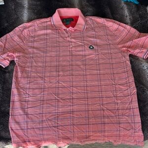 Brooks Brothers Pink and Blue Checkered Polo Shirt